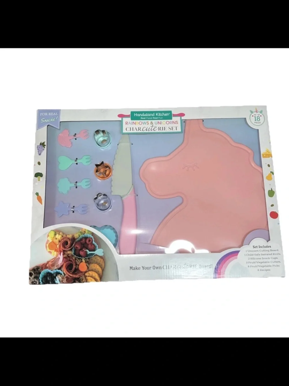 Handstand Kitchen Rainbows & Unicorns Charcuterie Set 6+ With Adult Supervision
